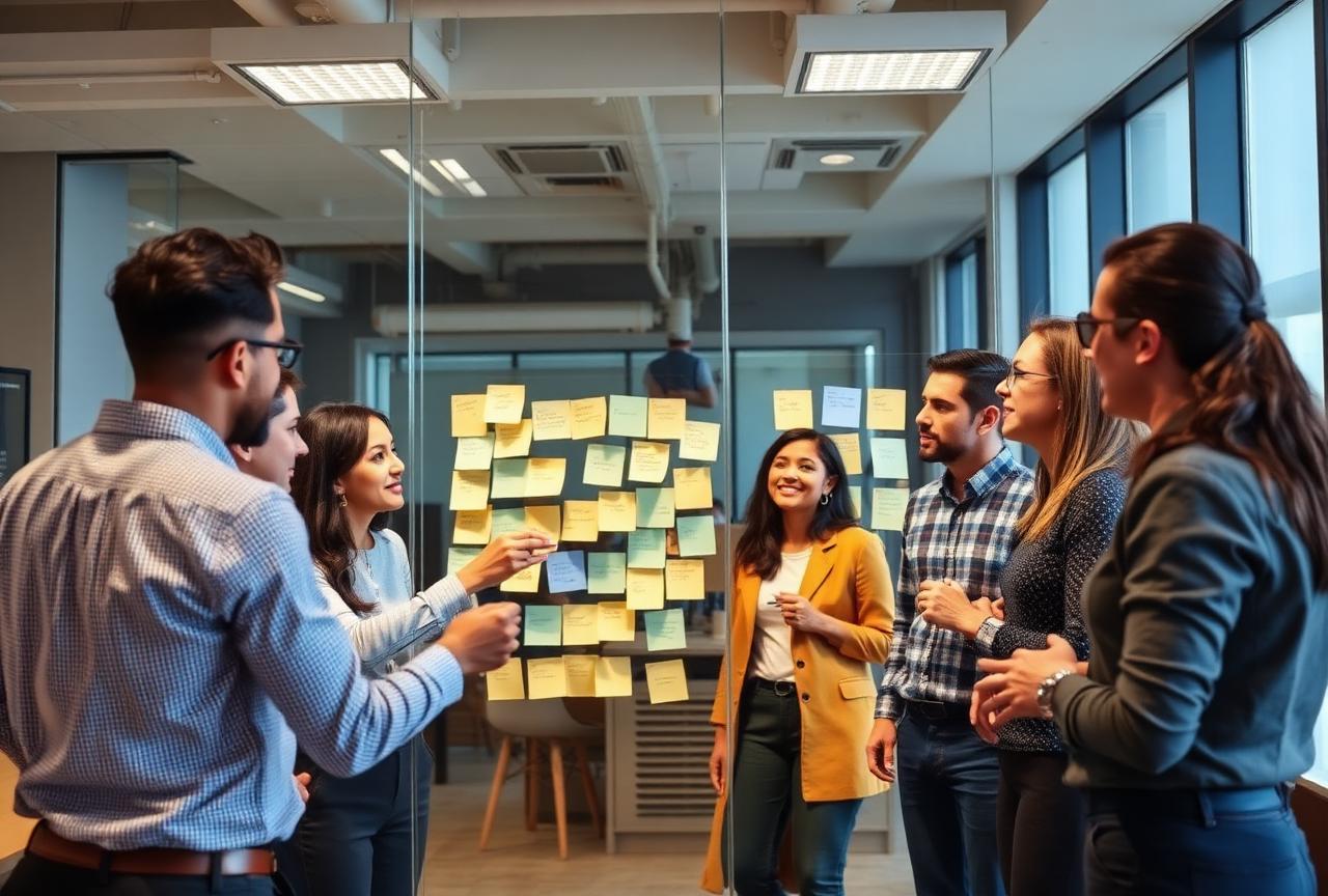 Equipo en sesión de workshop de IA